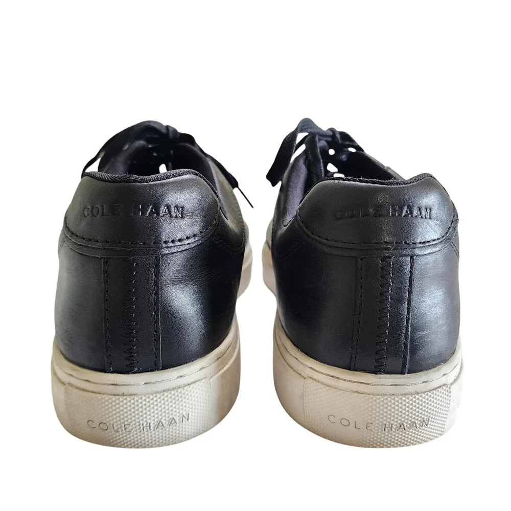 Cole Haan Mens Grand Series Jensen Sneaker Size 12 Black Leather Low Top Lace Up